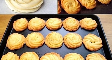 Butter piped cookies