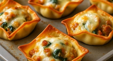 Sausage & Cheese Wonton Bites Recipe
