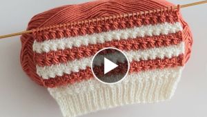 Embrace Creativity with a Two-Color Sweater Knitted Using Two Needles