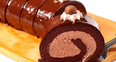 Homemade chocolate roll